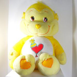 2004 CARE BEAR COUSINS PLAYFUL HEART Yellow MONKEY 19" 23"